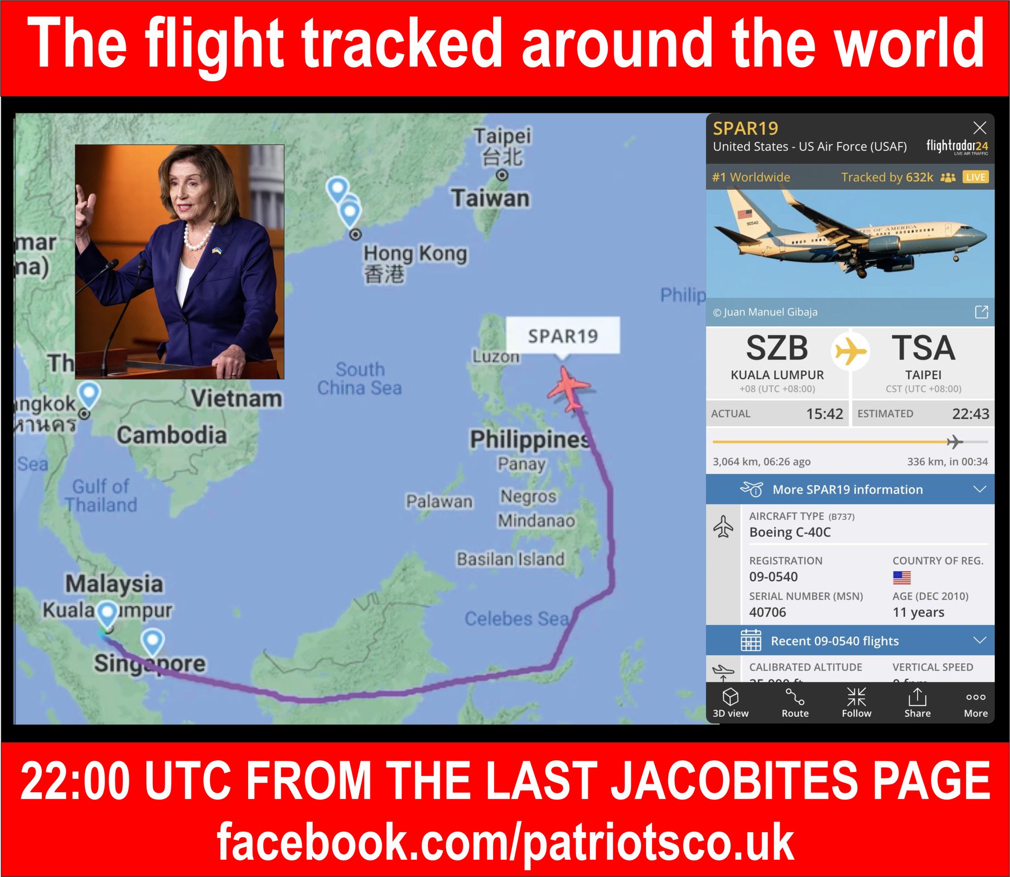 The Flight tracked around the world